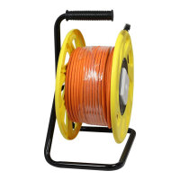 Synergy21 Kabeltrommel, CAT6A, 50m, CAT7A Rohkabel S-STP(S/FTP), mit 1x Buchse/Stecker RJ45(CAT6A), LSZH,