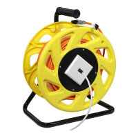 Synergy21 Kabeltrommel, CAT6A, 50m, CAT7A Rohkabel S-STP(S/FTP), mit 1x Buchse/Stecker RJ45(CAT6A), LSZH,