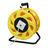 Synergy21 Kabeltrommel, CAT6A, 90m, CAT7A Rohkabel S-STP(S/FTP), mit 1x Buchse/Stecker RJ45(CAT6A), LSZH,