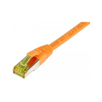 Synergy21 Patchkabel RJ45, CAT6A 500Mhz, 0,25m, orange, S-STP(S/FTP), TPE/LSZH(Ultraflex), AWG26, mit CAT7 Rohkabel,