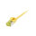 Synergy21 Patchkabel RJ45, CAT6A 500Mhz, 0,15m, gelb, U/FTP, slimline rund d=3,8mm, TPE/LSZH(Superflex), AWG32, mit CAT7 Rohkabel,