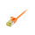 Synergy21 Patchkabel RJ45, CAT6A 500Mhz, 7,5m, orange, U/FTP, slimline rund d=3,8mm, TPE/LSZH(Superflex), AWG32, mit CAT7 Rohkabel,