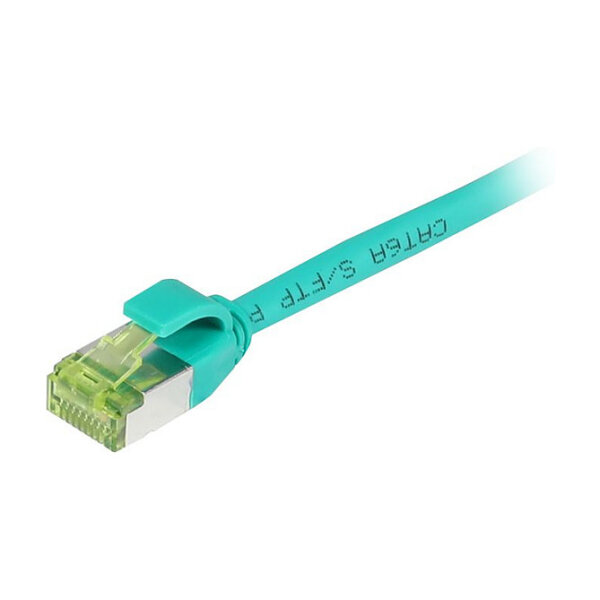 Synergy21 Patchkabel RJ45, CAT6A 500Mhz, 1,5m, grün, S-STP(S/FTP), slimline rund d=4,5mm, TPE/LSZH(Superflex), AWG28, mit CAT7 Rohkabel,