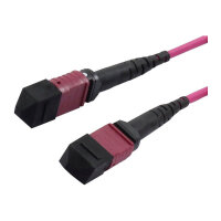 Synergy21 LWL-MTP®-Female Patchkabel OM4 LowLoss(ELite), 12 Faser, Typ B crossed, erika-violett, 10m
