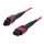 Synergy21 LWL-MTP®-Female Patchkabel OM4 LowLoss(ELite), 12 Faser, Typ B crossed, erika-violett, 10m