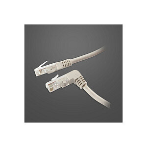 Synergy21 Patchkabel RJ45, CAT5e 100Mhz, 5m grau, UTP(U/UTP), 1xgewinkelt