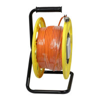 Synergy21 Kabeltrommel, CAT6A, 50m, CAT7A Rohkabel S-STP(S/FTP), mit 2x Buchsen RJ45(CAT6A), LSZH,