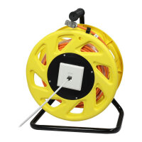 Synergy21 Kabeltrommel, CAT6A, 50m, CAT7A Rohkabel S-STP(S/FTP), mit 2x Buchsen RJ45(CAT6A), LSZH,