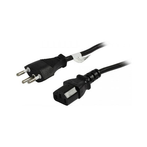 Synergy21 Netzkabel 230V Schweiz(Stecker)J12/Kaltgeräte IEC-C13(Buchse), 2m, Black,