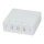 Synergy21 LWL-FTTH Wandgehäuse, für 4 Kupplungen SC-S oder LC-D 80x80 mit Kabelführung, DIN-Rail/Wand, Crimp,