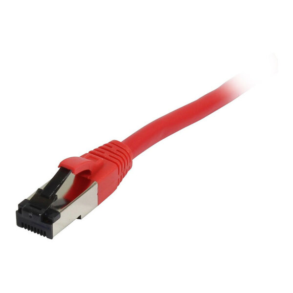 Synergy21 Patchkabel RJ45, CAT8.1 2000Mhz, 0,25m, rot, S-STP(S/FTP), TPE(Ultra SuperFlex), AWG26,