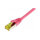 Synergy21 Patchkabel RJ45, CAT6A 500Mhz, 0,5m, magenta, S-STP(S/FTP), TPE/LSZH(Ultraflex), AWG26, mit CAT7 Rohkabel,