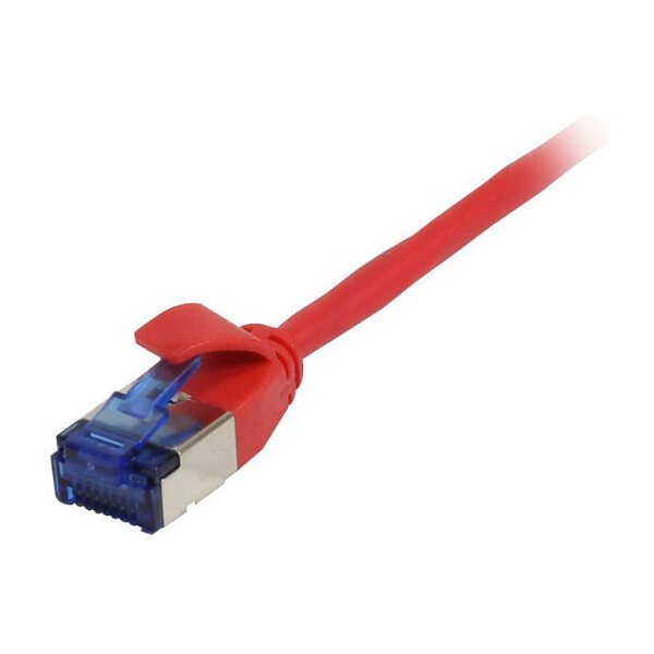 Synergy21 Patchkabel RJ45, CAT6A 500Mhz, 0,15m, rot, U/FTP, slimline rund d=3,8mm, TPE/LSZH(Superflex), AWG32,