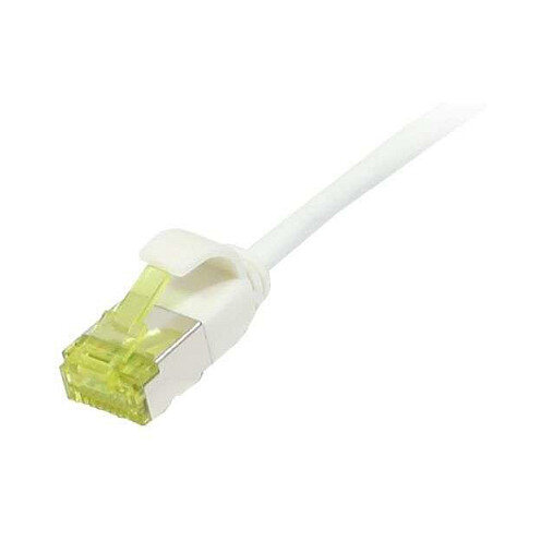 Synergy21 Patchkabel RJ45, CAT6A 500Mhz, 7,5m, weiss, U/FTP, slimline rund d=3,8mm, TPE/LSZH(Superflex), AWG32, mit CAT7 Rohkabel,