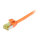 Synergy21 Patchkabel RJ45, CAT6A 500Mhz, 0,25m, orange, S-STP(S/FTP), slimline rund d=4,5mm, TPE/LSZH(Superflex), AWG28, mit CAT7 Rohkabel,