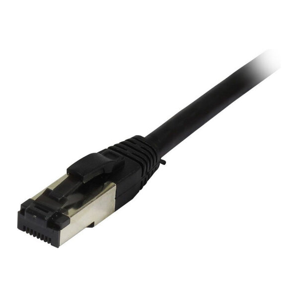 Synergy21 Patchkabel RJ45, CAT8.1 2000Mhz, 0,15m, schwarz, S-STP(S/FTP), TPE/LSZH(SuperFlex), AWG26,