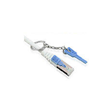 Synergy21 Patchkabel RJ45, CAT6A 500Mhz, 0,5m, grau, S-STP(S/FTP), mit Schloss, AWG26,