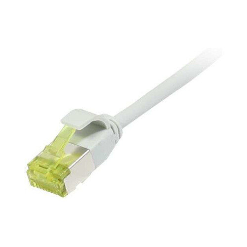 Synergy21 Patchkabel RJ45, CAT6A 500Mhz, 2m, grau, U/FTP, slimline rund d=3,8mm, TPE/LSZH(Superflex), AWG32, mit CAT7 Rohkabel,