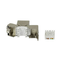 Synergy21 Keystone, Modul, TP-Buchse(RJ45), CAT6A, 500MHz, Short, mit Kabelklemme