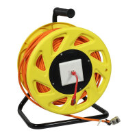 Synergy21 Kabeltrommel, CAT6A, 90m, CAT7A Rohkabel S-STP(S/FTP), mit 2x Buchsen RJ45(CAT6A), LSZH,