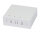 Synergy21 LWL-FTTH Wandgehäuse, für 4 Kupplungen SC-S oder LC-D 80x80 mit Kabelführung, DIN-Rail/Wand, Schrumpf,