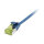 Synergy21 Patchkabel RJ45, CAT6A 500Mhz, 0,25m, blau, U/FTP, slimline rund d=3,8mm, TPE/LSZH(Superflex), AWG32, mit CAT7 Rohkabel,