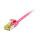 Synergy21 Patchkabel RJ45, CAT6A 500Mhz, 3m, magenta, U/FTP, slimline rund d=3,8mm, TPE/LSZH(Superflex), AWG32, mit CAT7 Rohkabel,
