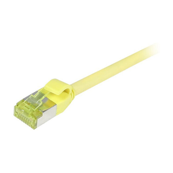Synergy21 Patchkabel RJ45, CAT6A 500Mhz, 1,0m, gelb, S-STP(S/FTP), slimline rund d=4,5mm, TPE/LSZH(Superflex), AWG28, mit CAT7 Rohkabel,