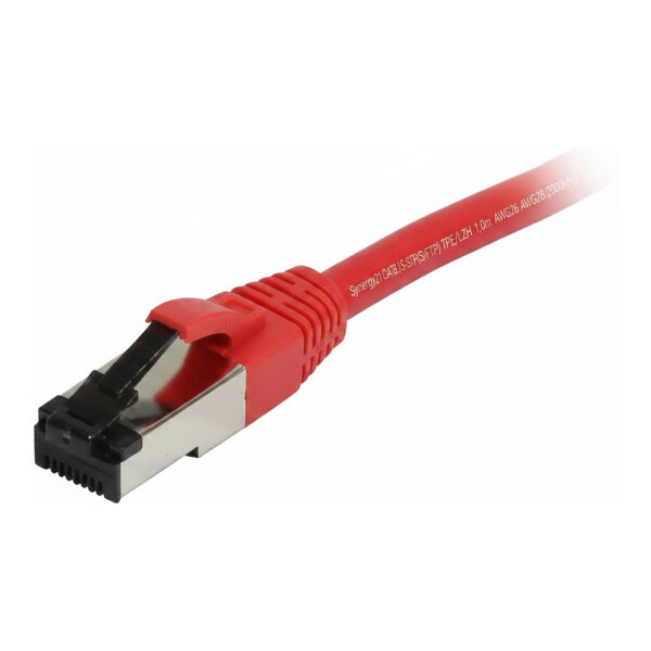 Synergy21 Patchkabel RJ45, CAT8.1 2000Mhz, 1,0m, rot, S-STP(S/FTP), TPE/LSZH(SuperFlex), AWG26,