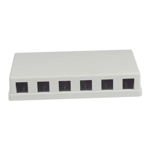Synergy21 Keystone, Modulträger, Patchpanel für 6x TP-Modul, Aufputz, weiss(ABS)