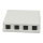 Synergy21 Keystone, Modulträger, Patchpanel für 4x TP-Modul, Aufputz, weiss(ABS)