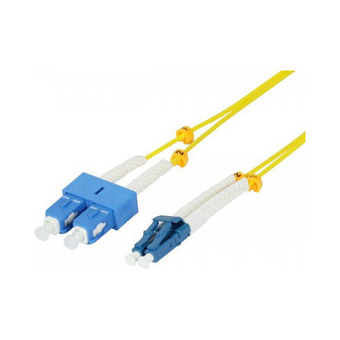 Synergy21 LWL-2-Faser-Patchk. 10mtr.LC-SC, 9/125um, OS2, AD=2mm, flexible Knickschutztülle, G657.A2,