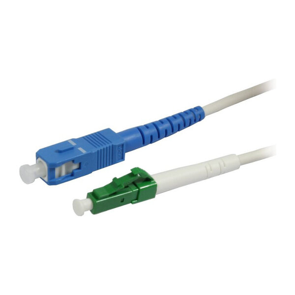 Synergy21 LWL-1-Faser-Patchk. 1,0mtr.LC(APC)-SC, 9/125u, Schrägschliff, G657.A2