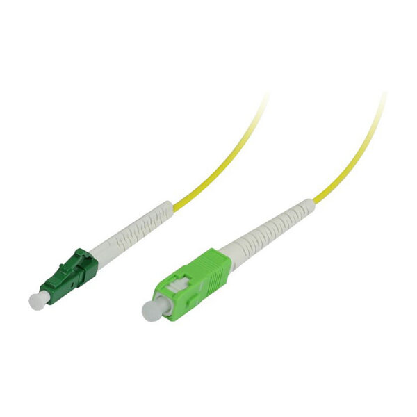Synergy21 LWL-1-Faser-Patchk. 0,5mtr.LC(APC)-SC(APC), 9/125u, OS2, G657.A2, AD=2mm, flexible Knickschutztülle