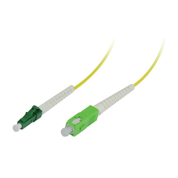 Synergy21 LWL-1-Faser-Patchk. 3mtr.LC(APC)-SC(APC), 9/125u, OS2, G657.A2, AD=2mm, flexible Knickschutztülle