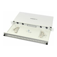 Synergy21 LWL-Patchpanel für 24xLC/LSH(E2000)-Duplex-Buchsen, 19/1HE, ohne Kupplungen, Lichtgrau