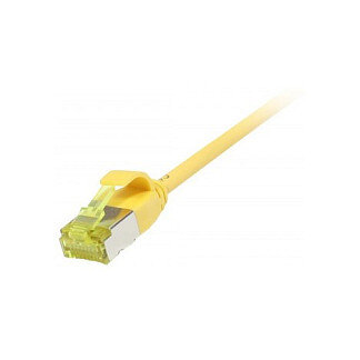 Synergy21 Patch cable RJ45 - CAT6A 500Mhz - 0.5m - yellow - U/FTP - slimline round d 3.8mm - TPE/LSZH(Superfle