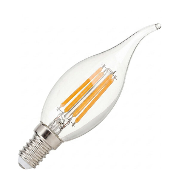 Synergy 21 LED Retrofit E14 Kerze klar geschweift 4,5W ww