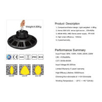Synergy 21 LED Spot Pendelleuchte UFO 150W für Industrie/Lagerhallen cw 90° DIM