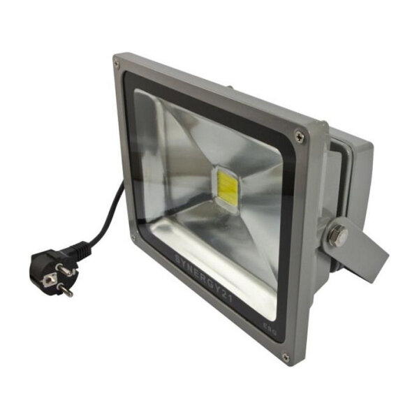 Synergy 21 LED Spot Outdoor Baustrahler 50W schwarzes Gehäuse - warmweiß V2