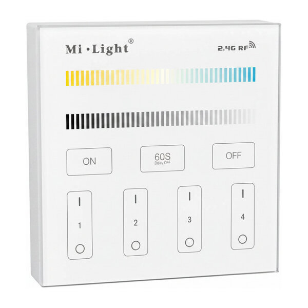 LED Fernbedienung Smart Panel dual white (CCT) 4-Zonen *Milight/Miboxer*