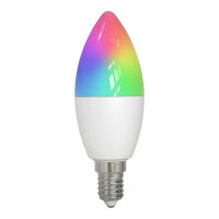 LED Retrofit E14 Kerze milchig 4W RGB-WW (RGB-CCT) Candle...
