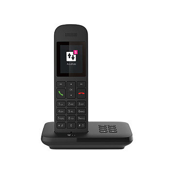 Telekom Sinus A12 Schnurlostelefon mit Anrufbeantworter - schwarz