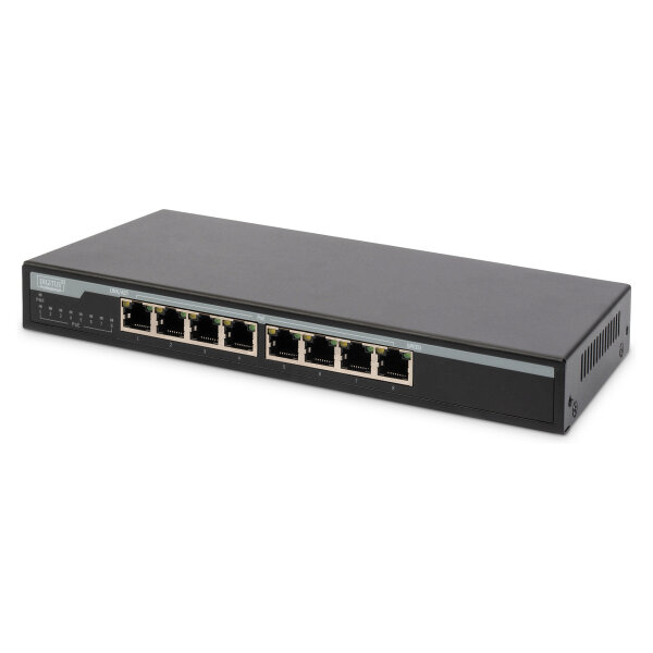 DIGITUS 8-Port 10/100/1000 Mbps PoE Gigabit Desktop Switch