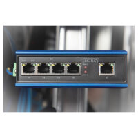 DIGITUS 4-Port Gigabit Industrie PoE Switch Unmanaged + 1...