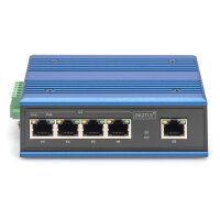 DIGITUS 4-Port Gigabit Industrie PoE Switch Unmanaged + 1 RJ45 Uplink