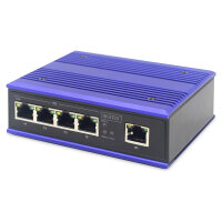 DIGITUS 4-Port Fast Industrie Switch Unmanaged + 1 RJ45...