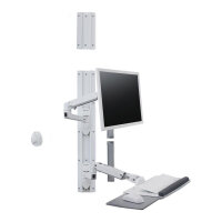 ERGOTRON LX Wand Halterung System weiss Tastatur- und Monitorhalterung bis 81,2cm 32 Zoll belastbar 3,2-11,3kg. VESA 75x75 100x100mm