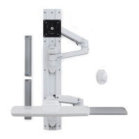 ERGOTRON LX Wand Halterung System weiss Tastatur- und Monitorhalterung bis 81,2cm 32 Zoll belastbar 3,2-11,3kg. VESA 75x75 100x100mm