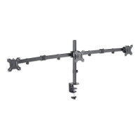 MANHATTAN LCD Monitorhalterung fuer 3 Displays zweichfach schwenkbar Tischhalterung mit 2 Monitorarmen bis 68,58cm 27Zoll schwarz